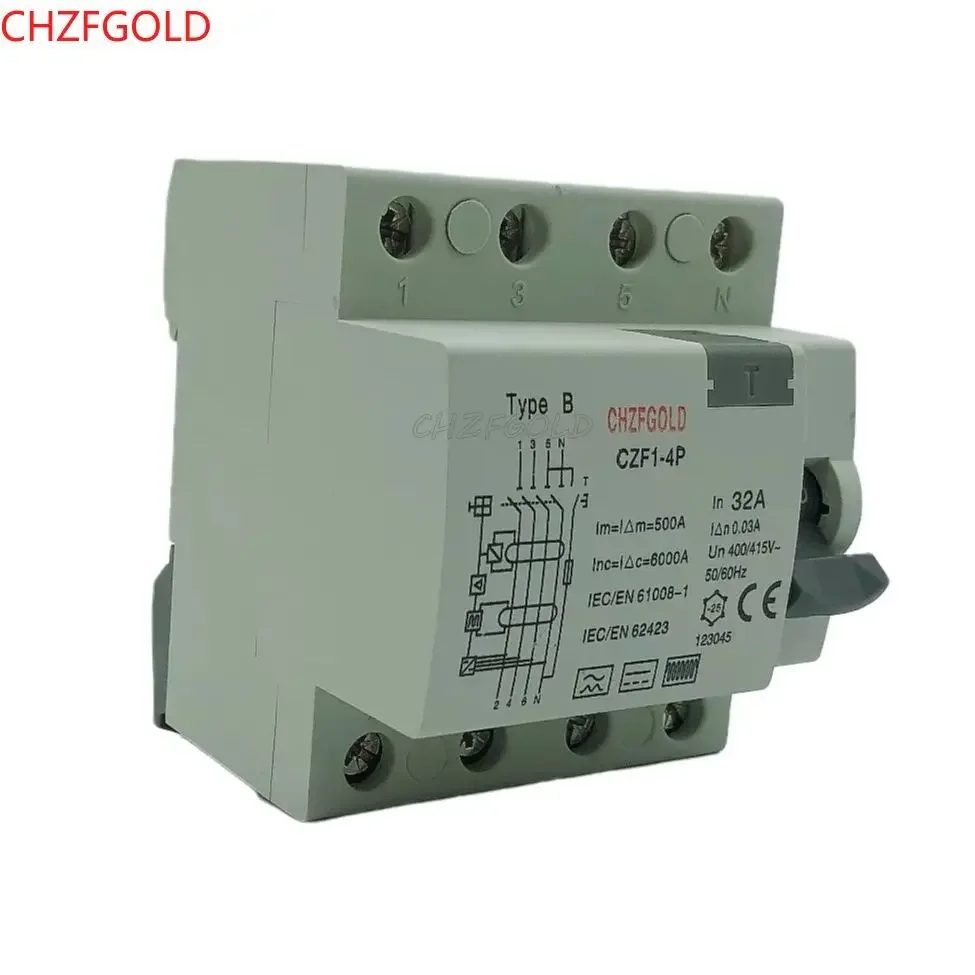 Hot Selling and High Quality CHZFGOLD RCCB RCD ELCB Type B Miniature Circuit Breaker Dc Circuit Breaker