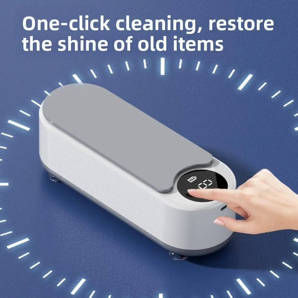 Portable Ultrasonic Glasses Cleaner USB Rechargeable Ultrasound Vibration Multi-Purpose Cleaner Wireless Control