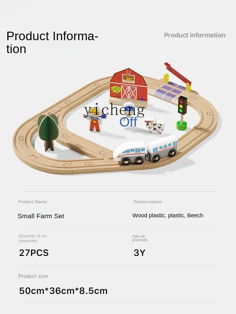 Zestaw kolejowy XL, drewniane, do samodzielnego montażu, pociąg, zabawka edukacyjna dla dzieci, wczesna edukacja