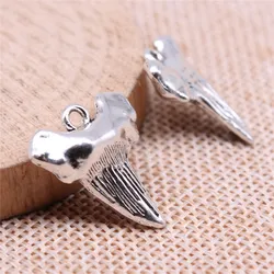 Findings Shark Tooth Charms For Jewelry Making 22x19mm 5pcs