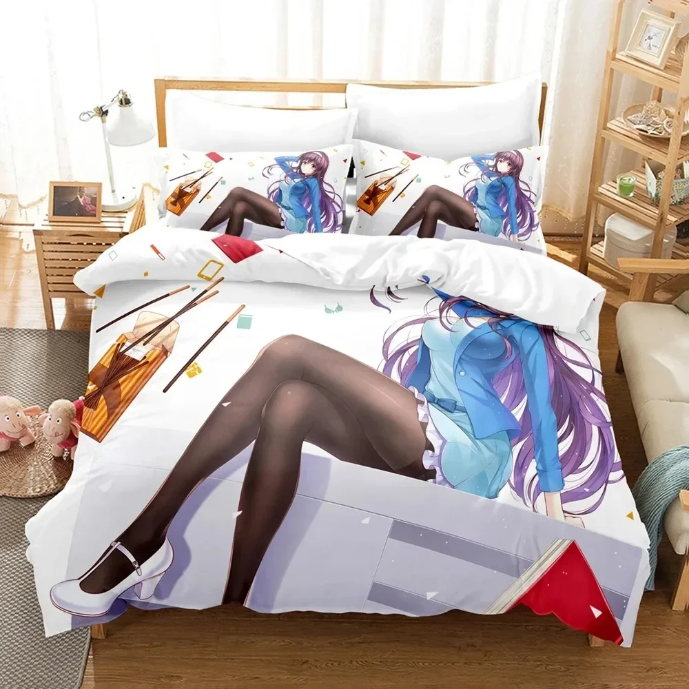 

Saekano How to Raise a Boring Girlfriend Comfortable Duvet Quilt Cover Pillowcase Bedding Set Bedroom Decoration Home Textile