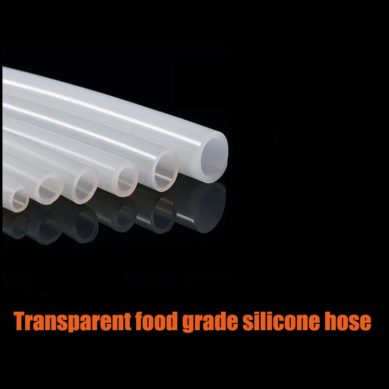 1M Food Grade Clear Transparent Silicone Rubber Hose ID  2 3 4 5 6 7 8 9 10  12 14 15 16 17 19 20- 38mm Flexible Silicone Tube