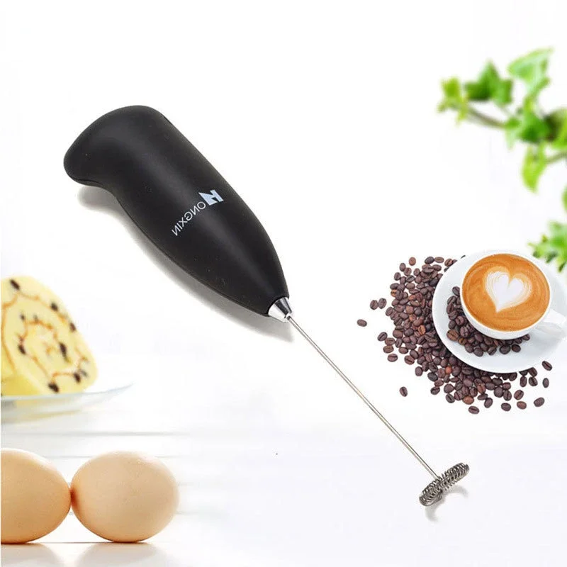 Alat pengocok susu elektrik, alat dapur genggam Mini, pembuat kopi, pengocok telur untuk pengaduk Cappuccino, Blender portabel