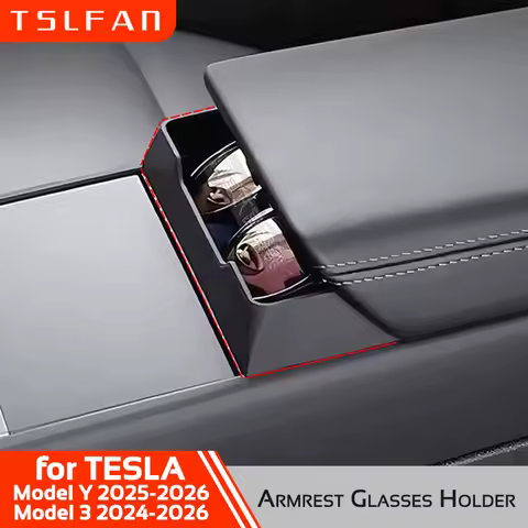 For Tesla Model 3 Highland 2024 Y Juniper 2025-2026 Armrest Glasses Holder Center Console Storage Box Tray Organizer Accessories