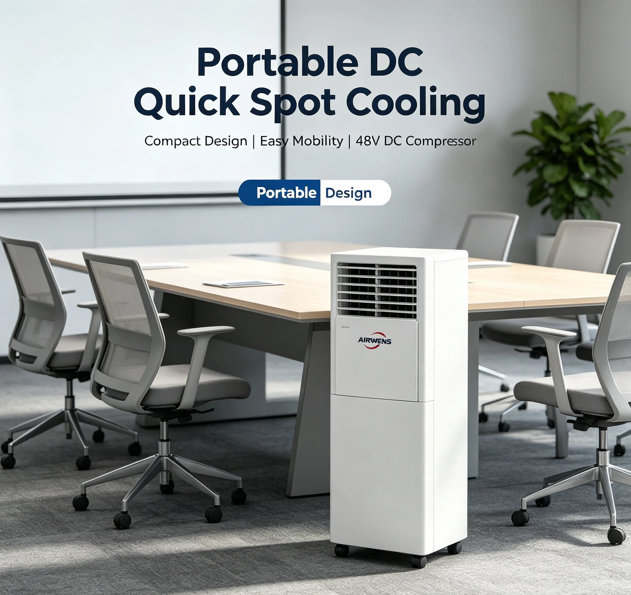 7000 BTU New Low Noise Energy-Efficient Cooling Heating Portable Air Conditioner Remote Control Energy Efficiency Class
