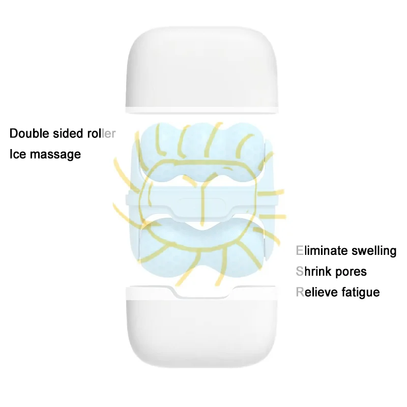 

Double Head Ice Roller For Face Eye Puffiness Migraine Pain Relief Minor Injury Facial Cold Therapy Massage Roller Skin Care