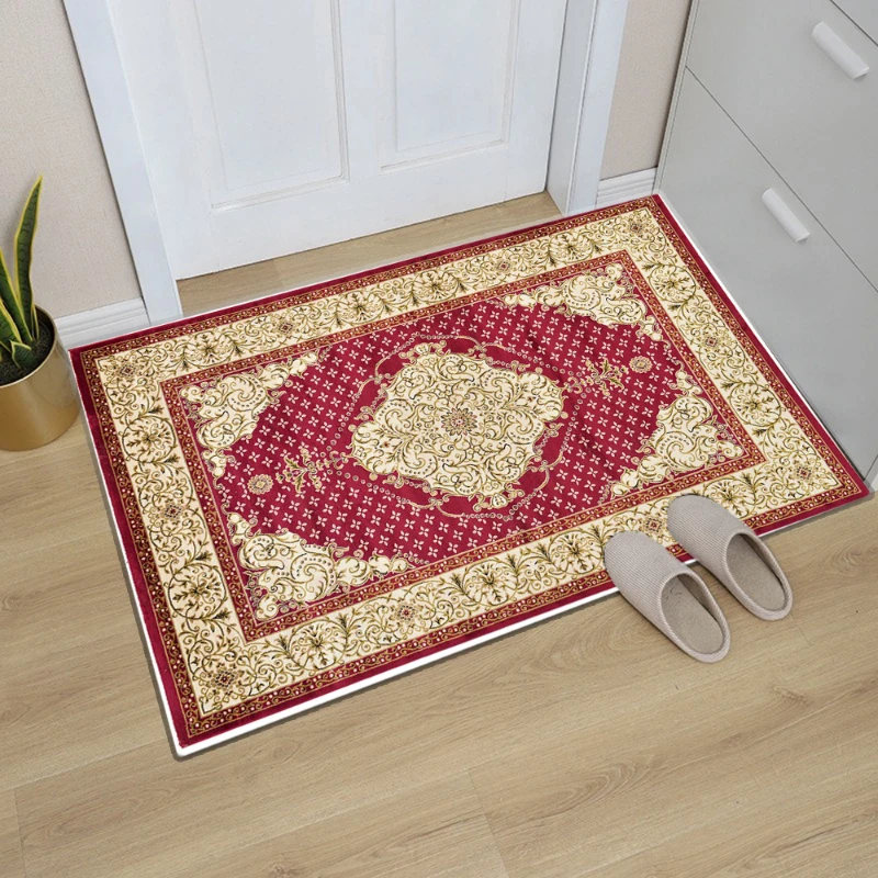 Vintage Oriental Traditional Rug Carpet Moroccan Turkish Style Doormat Carpets Anti-Slip Bohemian Bath Kitchen Garden Small Mat