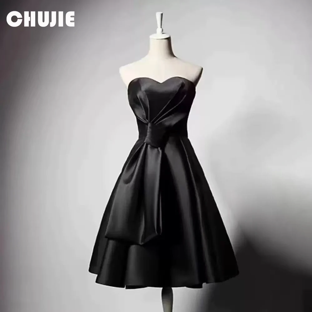 

Strapless Satin Short Homecoming Dresses For Girls 2025 Sweetheart Graduation Dress Sweet 16 18 A Line Pleated Mini Prom Dress