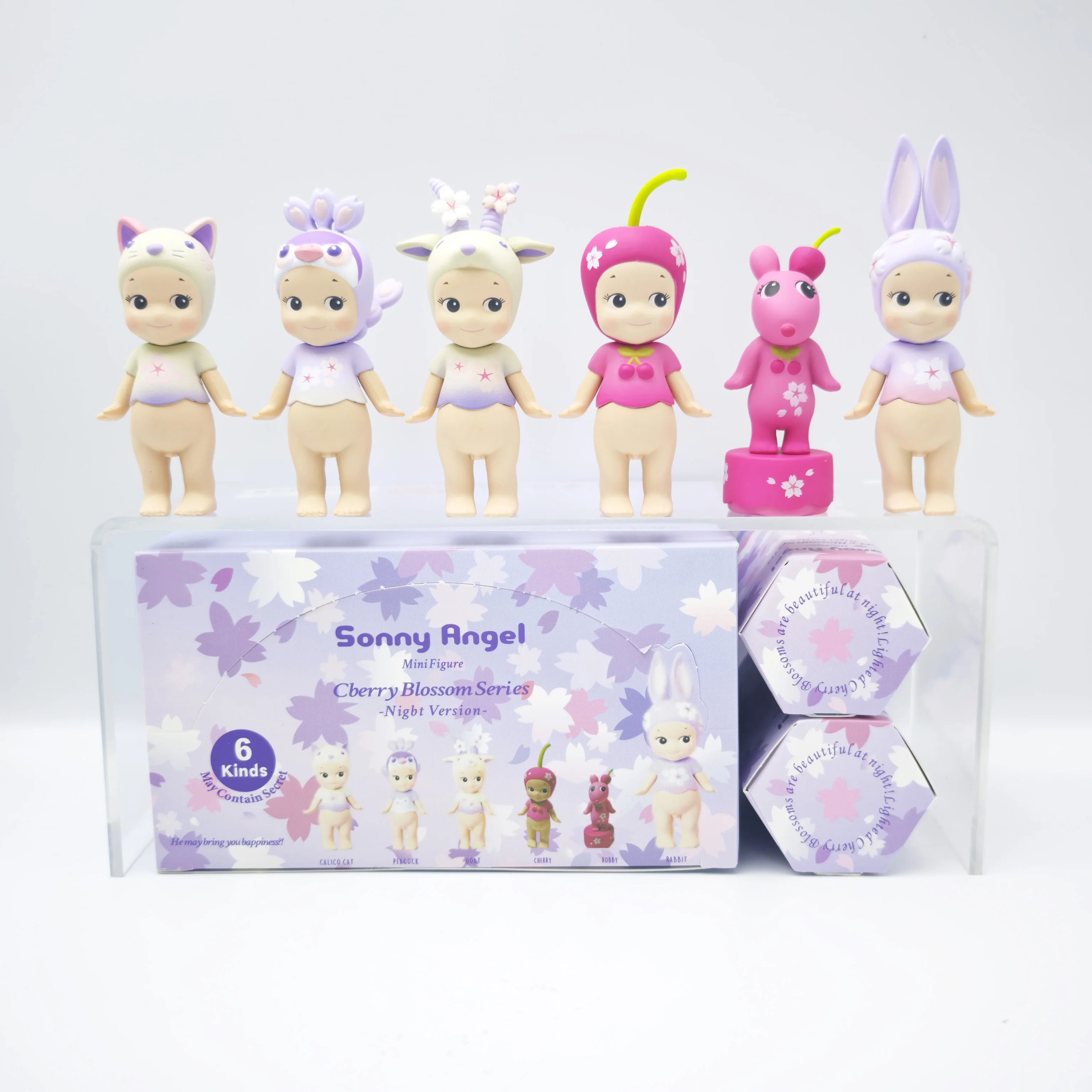 سوني ألعاب الملاك صندوق أعمى نسخة Nigbt سلسلة زهر الكرز أنيمي شخصية صغيرة زينة مجموعة هدية عيد الميلاد والكريسماس
