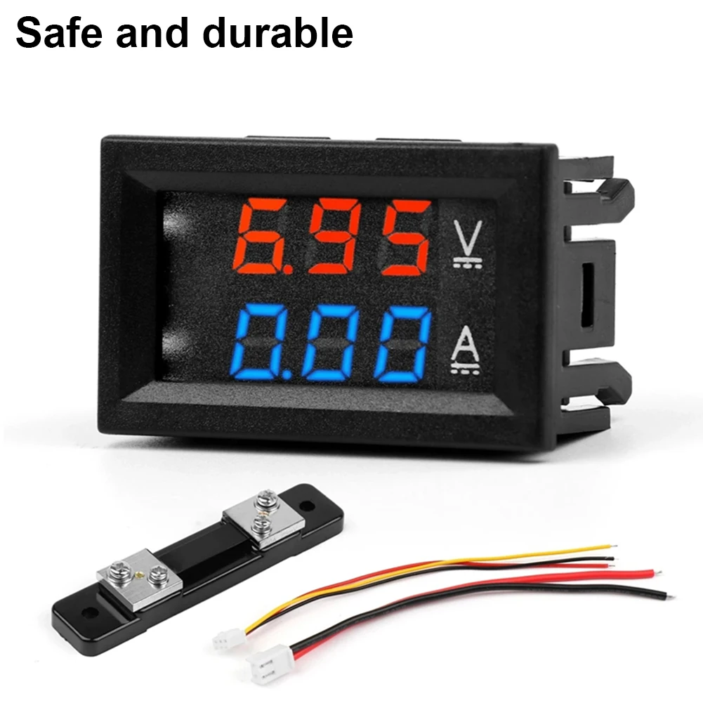 Digital Voltage Current Meter DC0-100V 10A 50A 100A 2 In1 Multimeter 0.56inch LED Display High Precision for Home Office