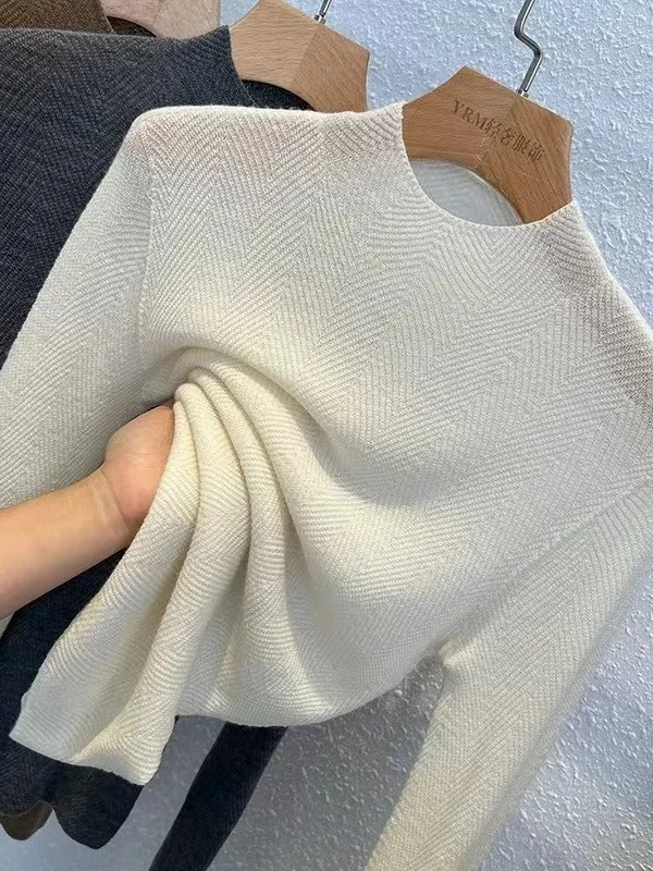 Coréen Sle femmes tricoté laine pull couche de Base f col haut coupe ajustée automne hiver nouveauté polyvalent haut en tricot