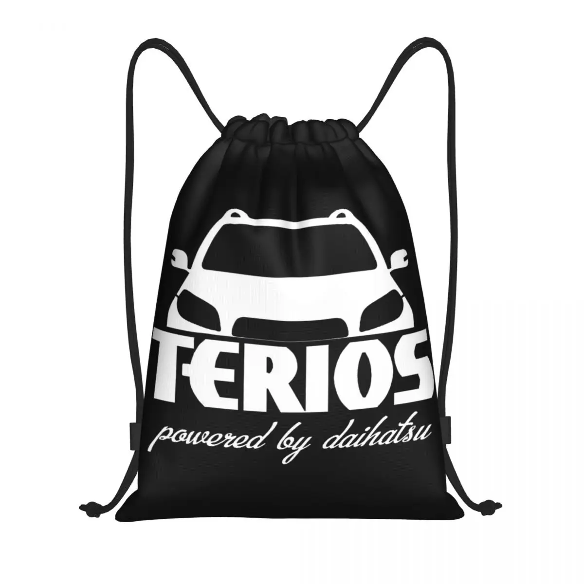 Terios Drawstring Backpack Women Men Sport Gym Sackpack Foldable Shopping Bag Sack