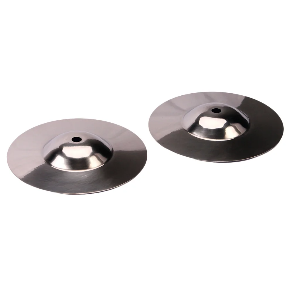 

2Pcs High Hardness Cymbal Sturdy Trustworthy Tool Shocking Melody Beginners Students Players Silver Drum Cymbal