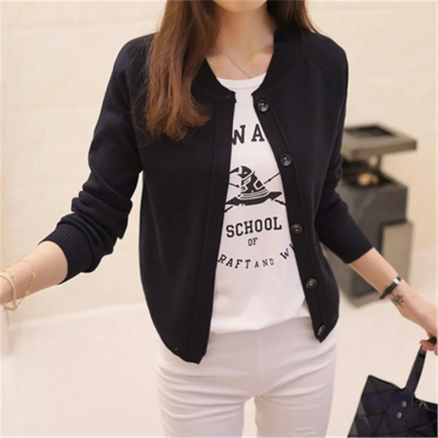 2024 Women Sweater Cardigan Autumn Dress New Spring Winter Jacket Coat knit cardigan sweater coat short female shawl basic Top