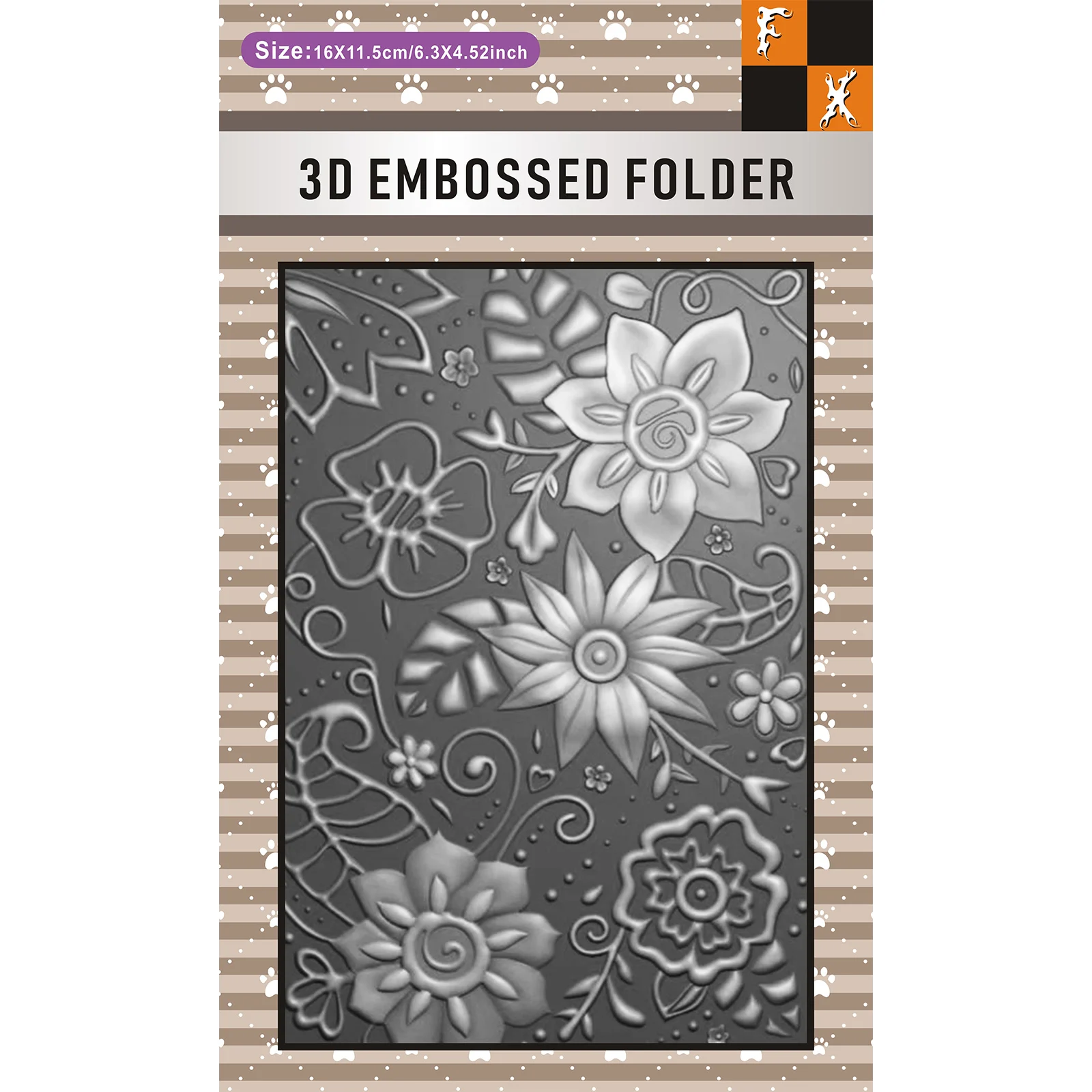 Ein Satz geprägter Ordner mit Brillant-Blumenprägung, 3D-Texturmuster-Hintergrund, manuelle Kunststoffschablone, zur Verwendung für DIY P.