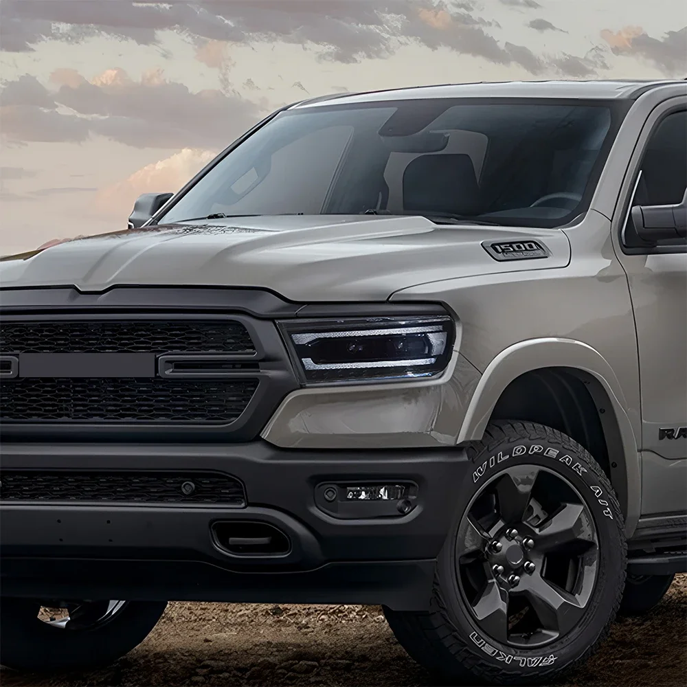 

Автомобильные передние лампы для Dodge 2019-2023 RAM 1500 2500, автомобильные лампы, сборка фар, обновление, двойной проектор, линзы, стильные аксессуары