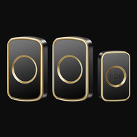 CACAZI Wireless Waterproof Doorbell 1000ft Remote EU Plug Home Intelligent Door Chime 60 Ringtones Adjustable without Battery