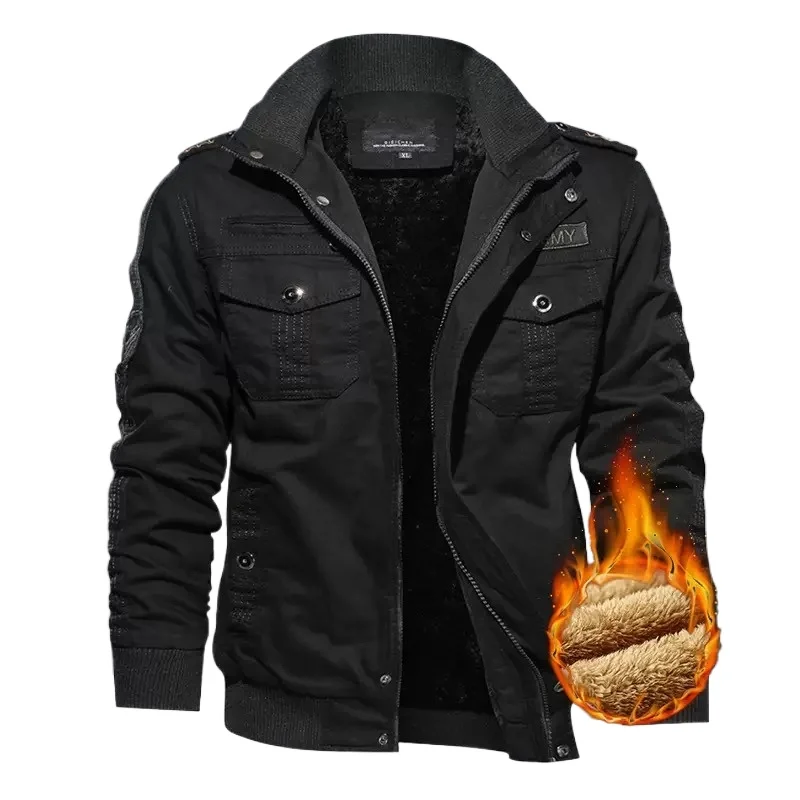 

Autumn and Winter New Men's Military Fan Cotton Jacket Padded Workwear Big Yards Coat Men's Tide