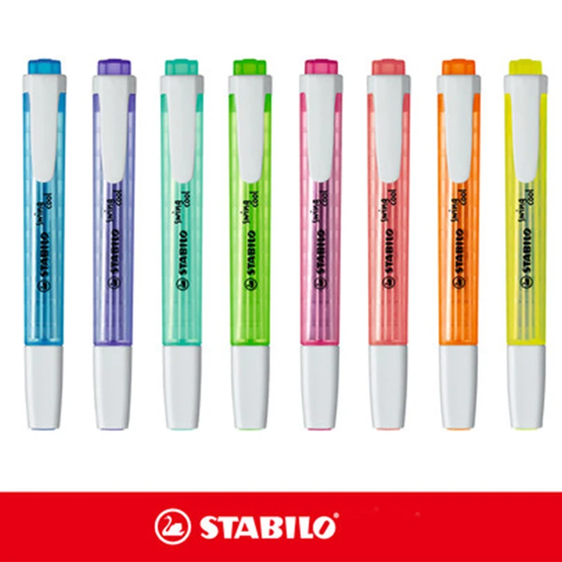 1 Pcs Stabilo Highlighter 275 Macaron Color Slanted Tip Marker Pens Student Notes Safe Non-toxic Eco-Friendly School Supplies