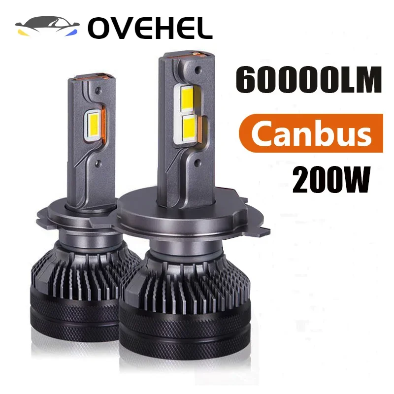 

6000K 4300K 200W H7 H4 Led Lamp 60000LM Double Copper Tube 3000K Led Lights For Car H1 H11 HB3 9005 HB4 9006 Led Headlight Bulb