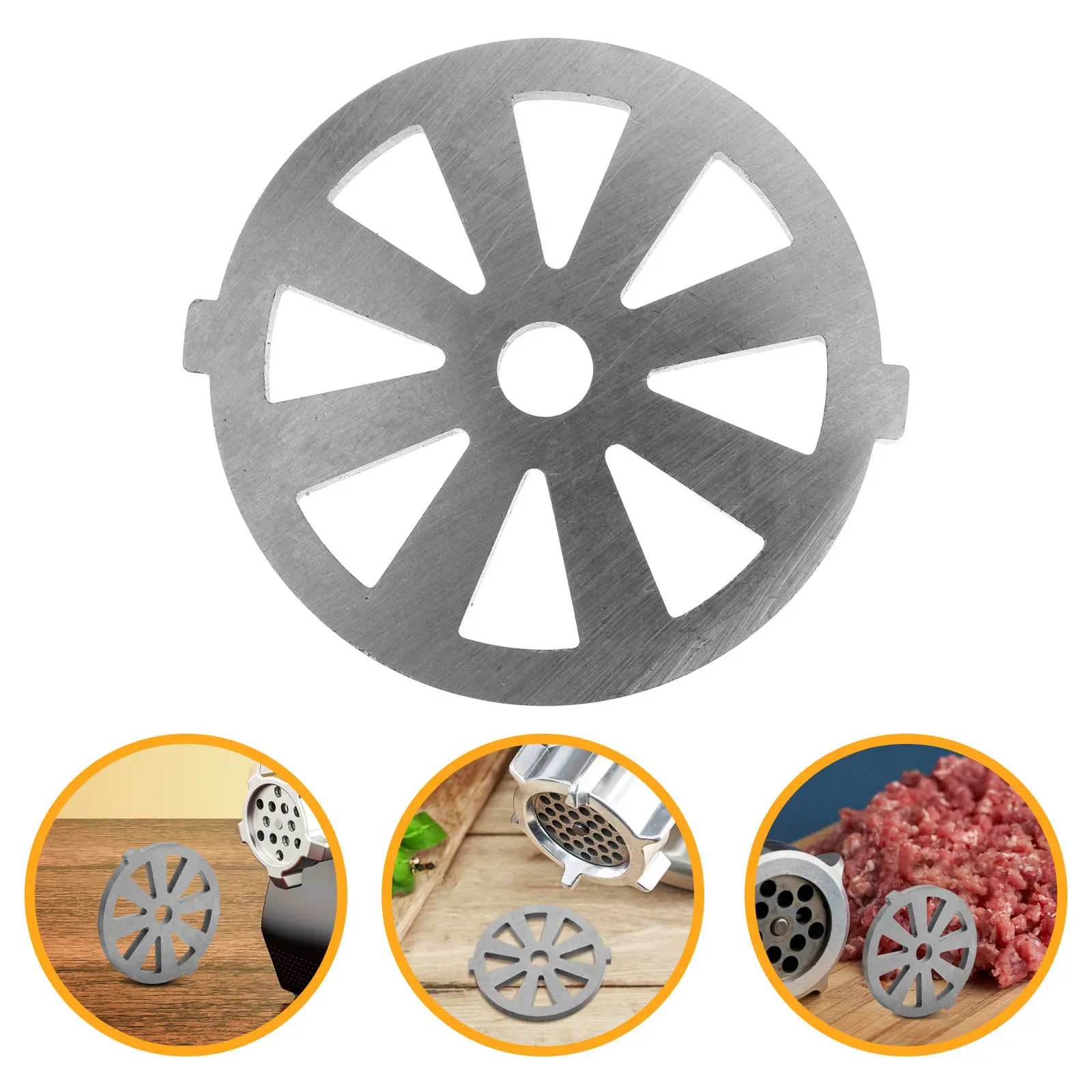 Premium Stainless Steel Meat Grinder Blade and Disc Kit Precision Ground Cutting Tools for Electric Meat Mincer Home Sausage