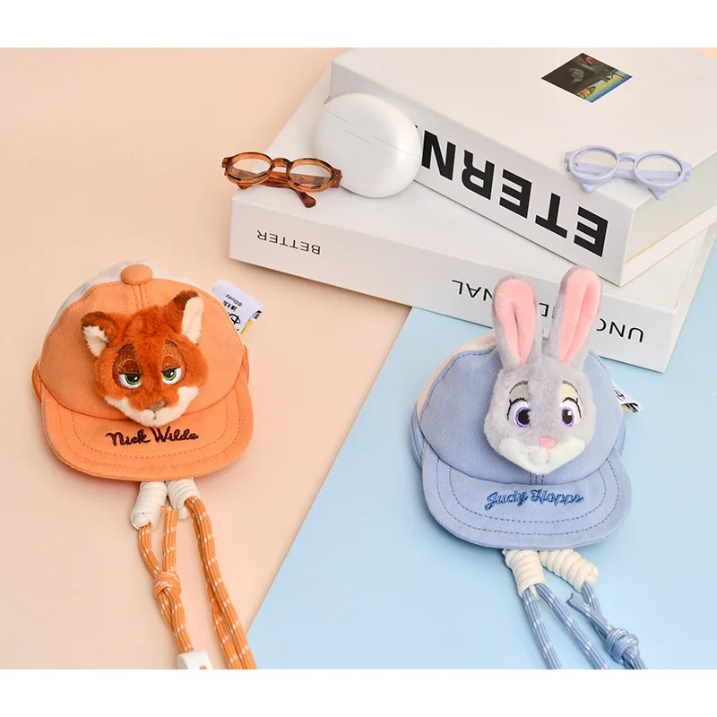 

Official Licensed Disney Zootopia Nick Wilde Judy Hopps Plush Coin Purse Cute Soft Bag Charm For Fans Gift