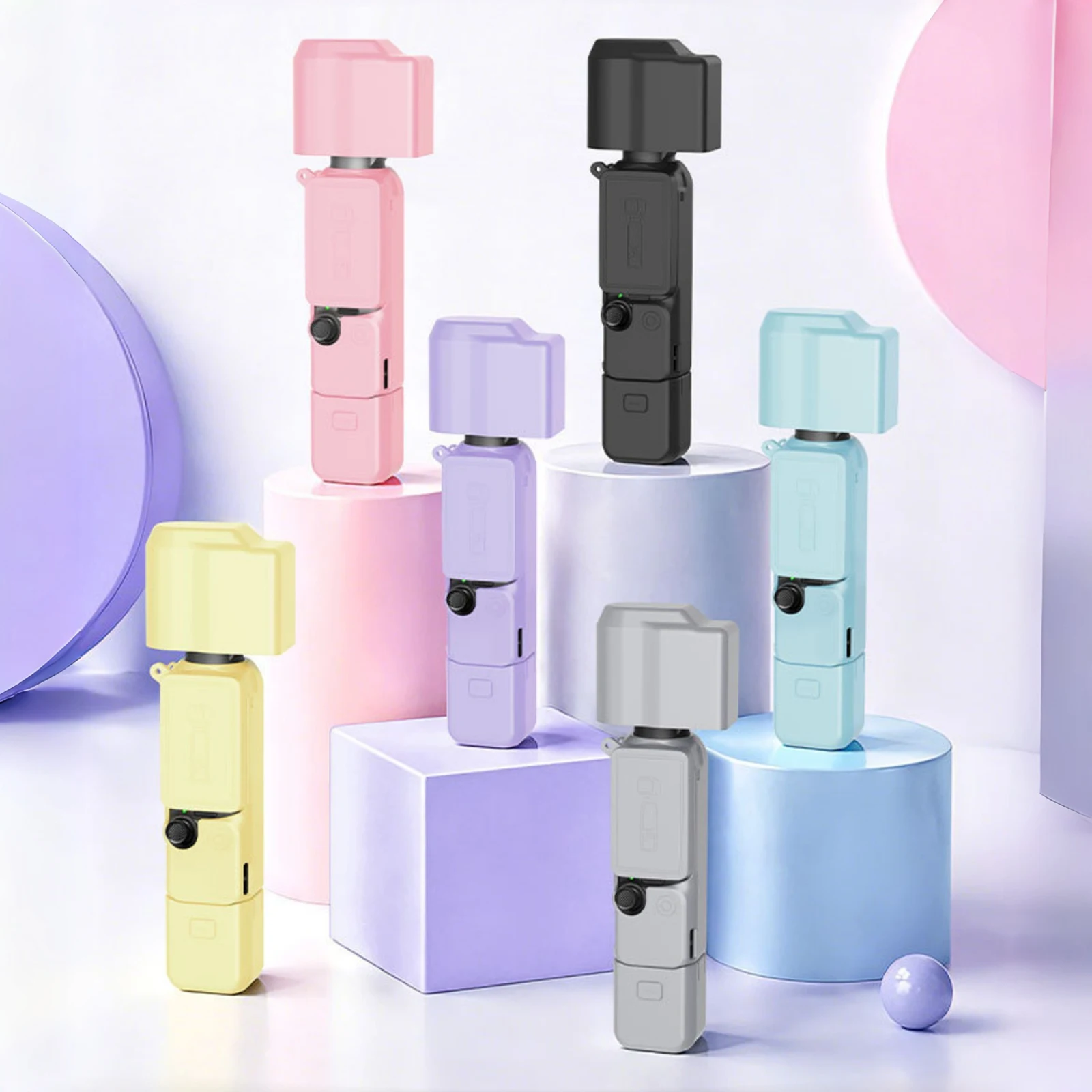 Thick Soft Silicone Case Full Coverage Soft Silicone Cover Shockproof Protective Shell for DJI Osmo Pocket 4 Gimbal Camera