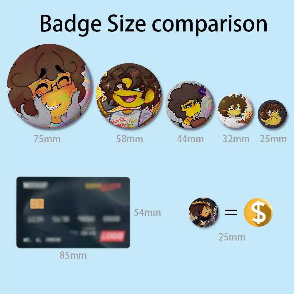 J-John S-Shedletsky Custom Badges 75mm 44mm 25mm Brooch Backpack Hat Enamel Pins Accessories Toys Gifts