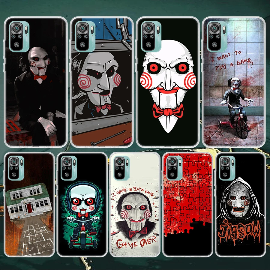 The Jigsaw Killer Horror Soft Phone Case For Xiaomi Redmi 10 10A 10C 9 9A 9C 9T 12 12C 8 8A 7 7A 6 6A S2 K20 K40 Pro 10X K30