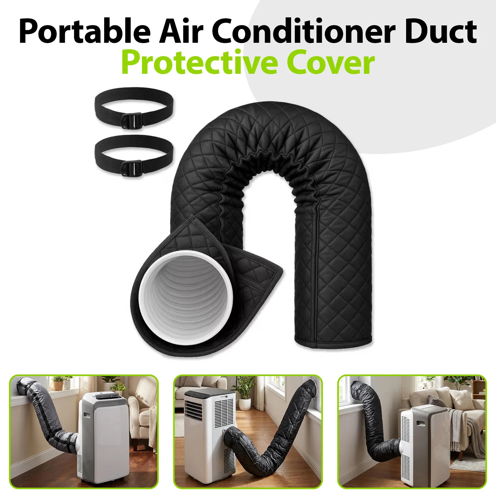 Manchon isolant pour tuyau d'évacuation de climatiseur portable, housse de protection thermique pour conduit de ventilation de climatiseur, bouclier thermique, enveloppe anti-poussière