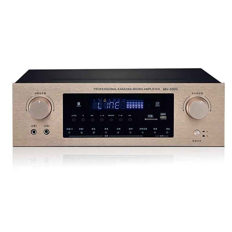مضخم صوت منزلي 110 فولت، مضخم صوت بلوتوث رقمي احترافي لمسرح KTV