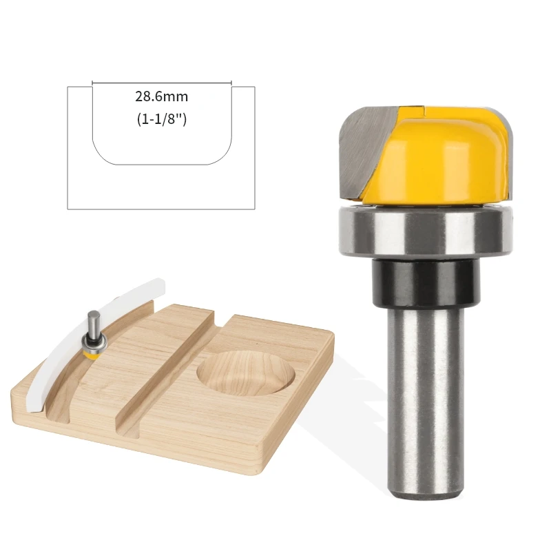 NXWIND 1PC 12MM 12.7MM Shank Round Nose Bit With Bearing Router Bit Woodworking Milling Cutter For Wood Bit Face Mill