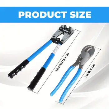 適用於 10、8、6、4、2、1/0 AWG 電線電纜切割和壓接電池電纜接線片壓接工具 10 最佳銷售 電纜壓接鉗 - №9