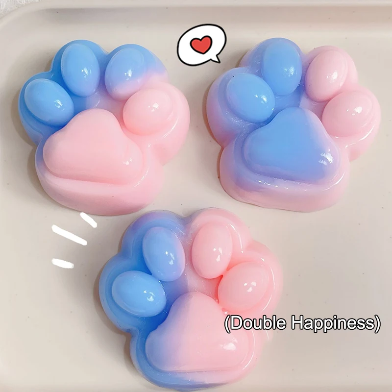 Cute Soft Cat Claw Squeeze Toy Slow Rebound Soft Mochi Toy Cartoon Stress Relief Toys Adults Novel Gifts