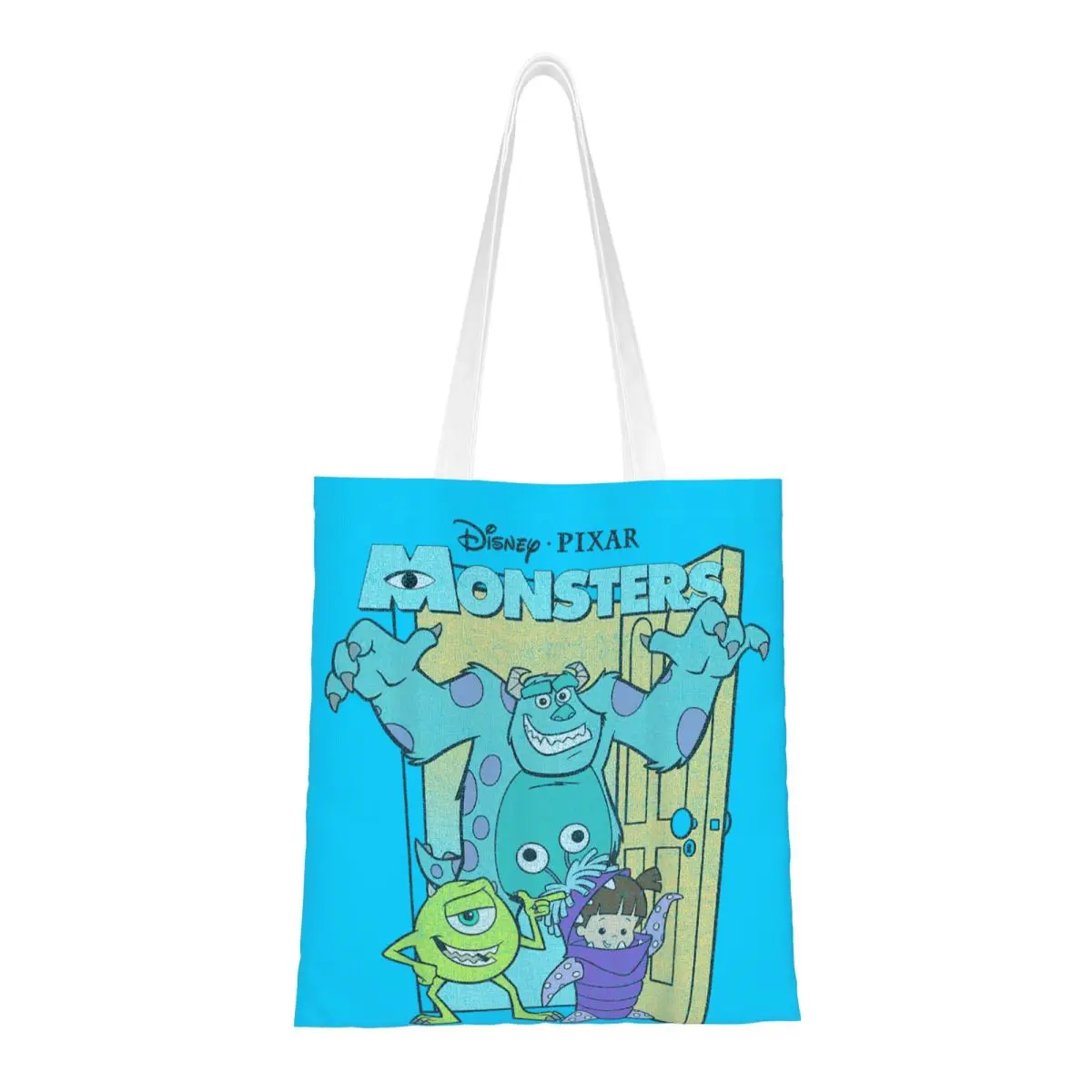Bolsa de Compras con Diseño de Monsters Inc., Mike, Sully y Boo, Bolsa de Hombro para Mujer, Bolsa de Tela para Oficina, Bolsa de Mano Vintage de Diseñador