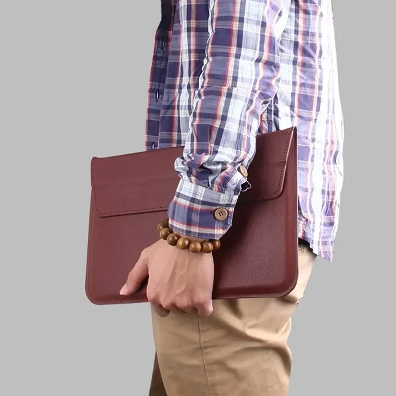 PU Leather with Stand Laptop Notebook Cover Case Sleeve Bag For Apple Macbook 11 12 13 14 15 16.2 inch Dell HP Asus Notebook Bag - view 6