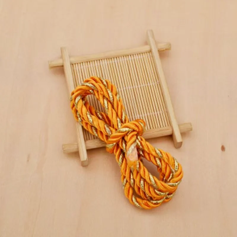 20 meter 3MM 5MM gouden en polyester drievoudig gedraaid koord voor sieraden DIY accessoires