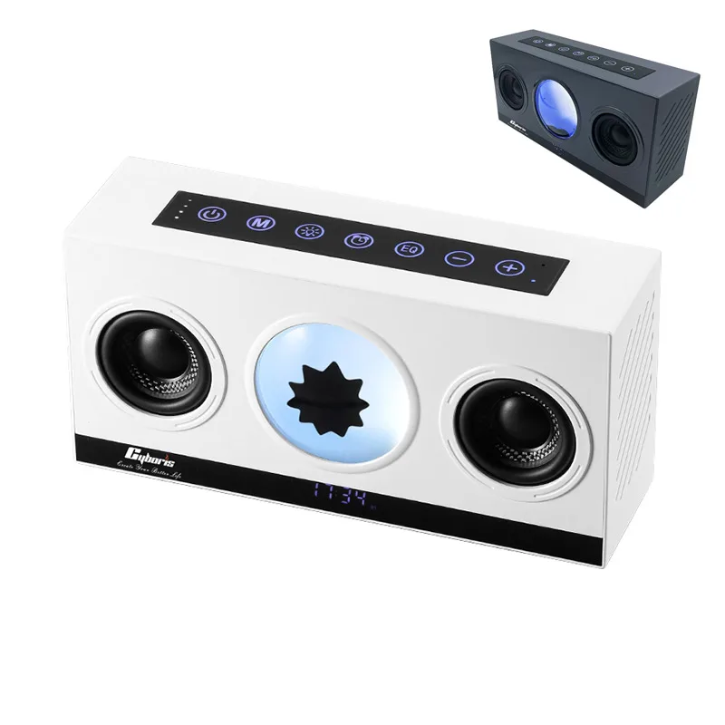 

2025 NEW Magnetic Fluid Blue-tooth Speaker 24W Subwoofer Speakers Wireless 360° Panorama Alarm Clock Boombox TWS Audio Player