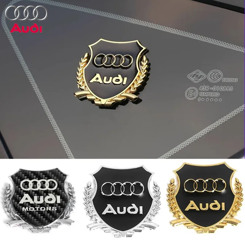 3D Metal Car Interior Dekoration Stickers Badges Auto Styling For Audi A3 8L 8V 8P A4 B5 B6 B7 B8 A5 A6 C5 C6 C7 A7 A8 D3 Q5 Q7