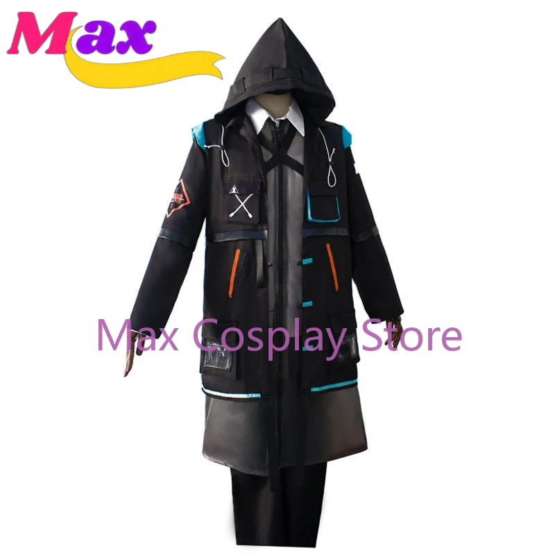 

Max Game Arknights Doctor Cosplay Costume Hooded Trench Coat Top Men Rhodes Island Uniform Accessory Halloween Woman Suit Adult