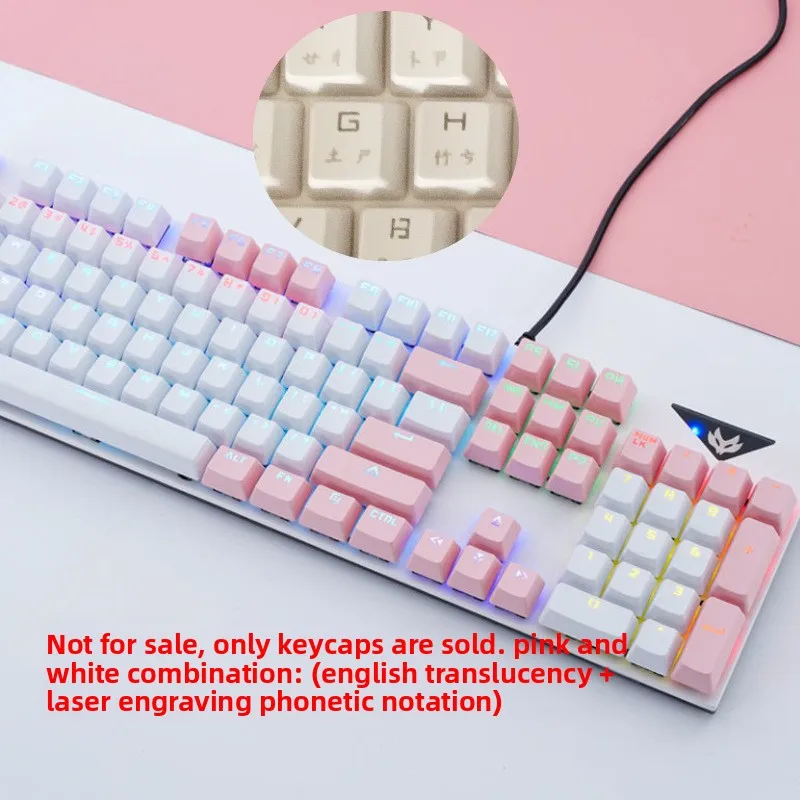 Cross border hot selling ABS keycaps square mechanical keyboard keycaps in small language keycaps