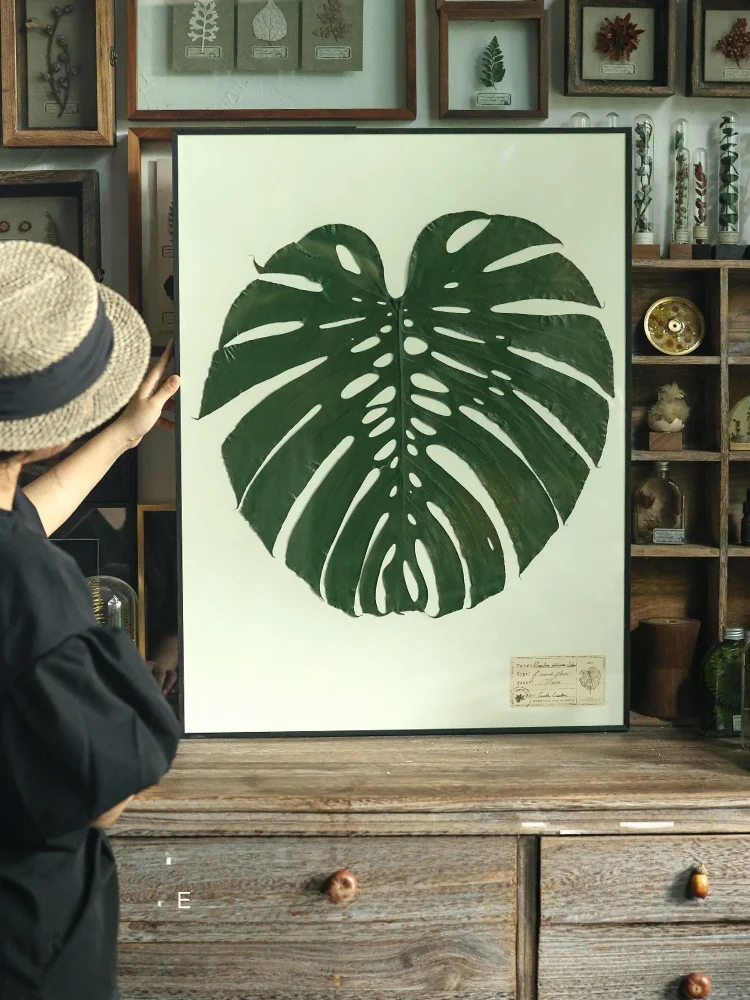 

Handmade Living Room Decorative Artwork Set Independent Tortoise Back Bamboo Large Painting Plant Specimen Hanging Picture No...