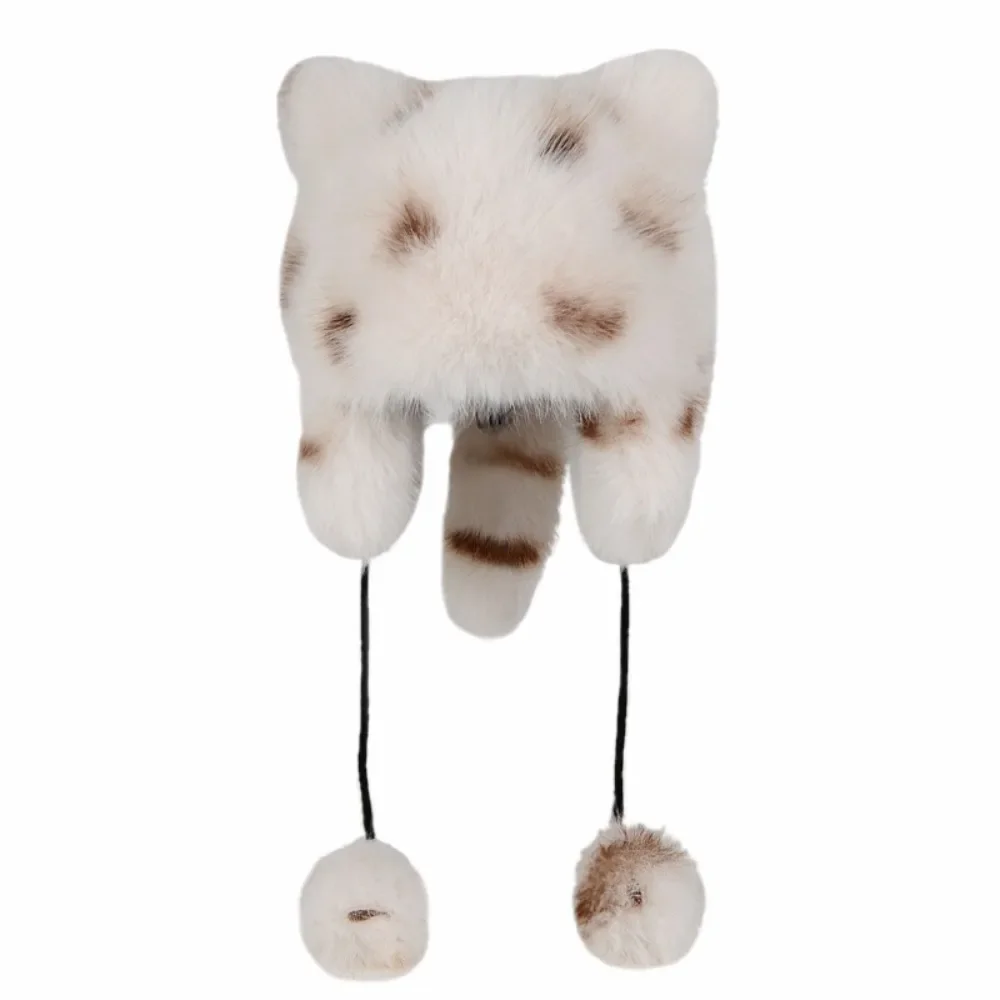 

Утолщенная теплая и холодная шапка для защиты ушей с большой окружностью головы, плюшевая шапка с имитацией меха маленького лица