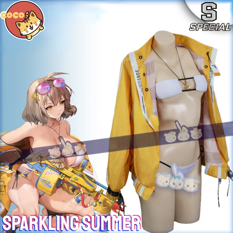 Anis Sparkling Summer Cosplay Costume Game NIKKE Sparkling Summer Anis Costume Sparkling Summer Cosplay and Cosplay Wig CoCos-S