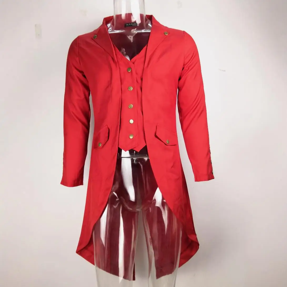 

Men's Mid-Length Yanwei Suit Faionable Urban Sle Woolen Coat Long Coat Button Decorated Slim Fit Pure Color Casual Wear