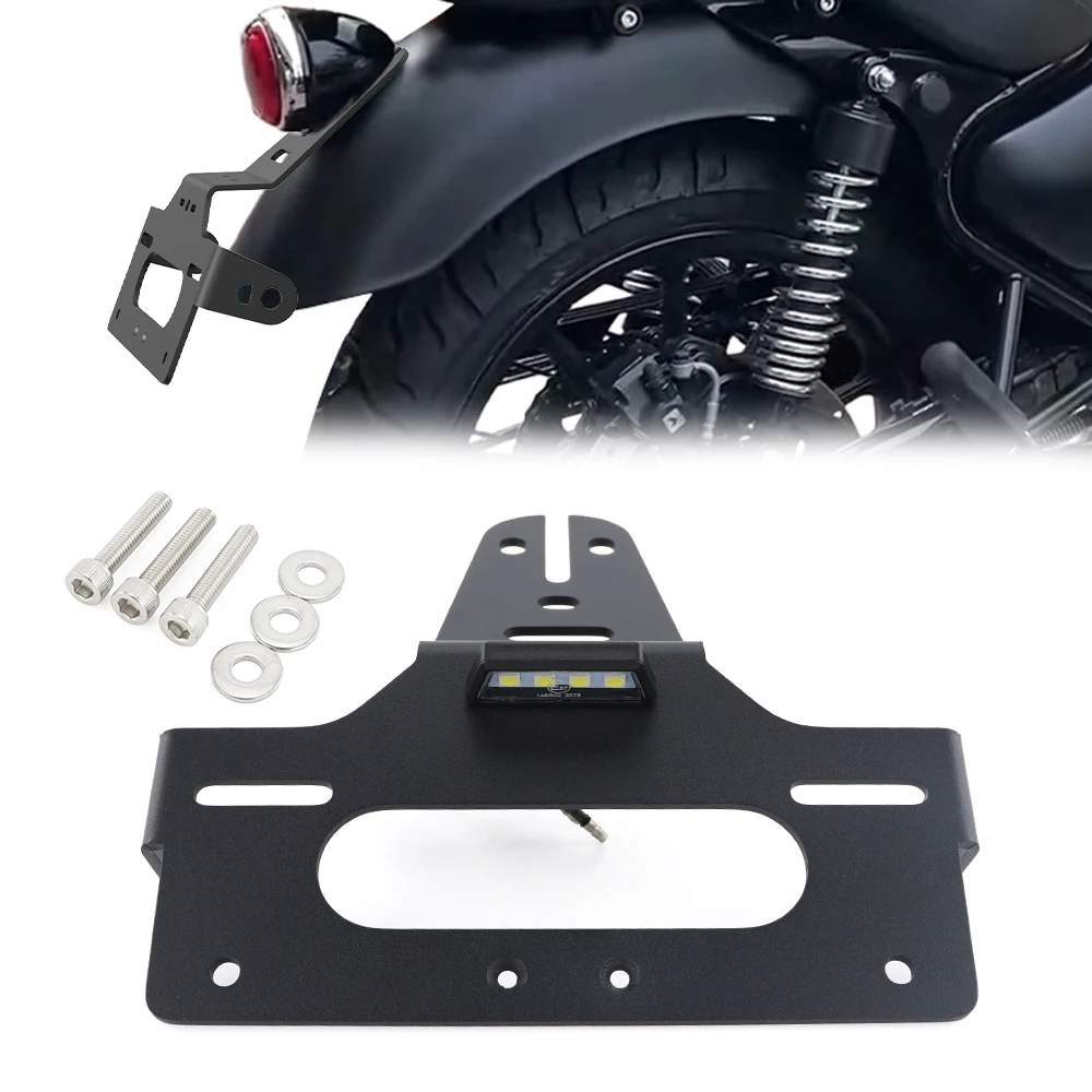 

License Plate Holder For Royal Enfield Meteor 350 2020 2021 2022 2023 2024 2025 Motorcycle Rear Tail Tidy Fender Eliminator