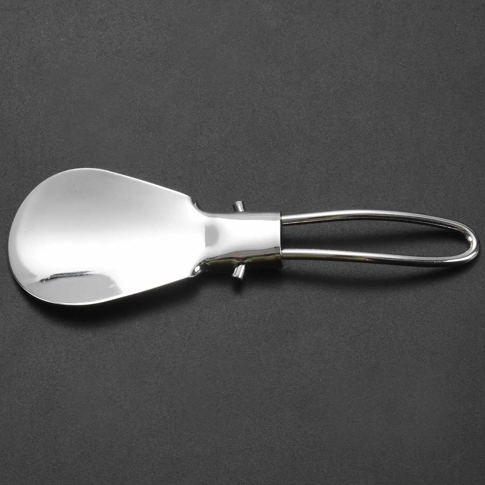 12*3.8cm Professional Foldable Stainless Steel Shoe Horn Long Shoespooner Spoon