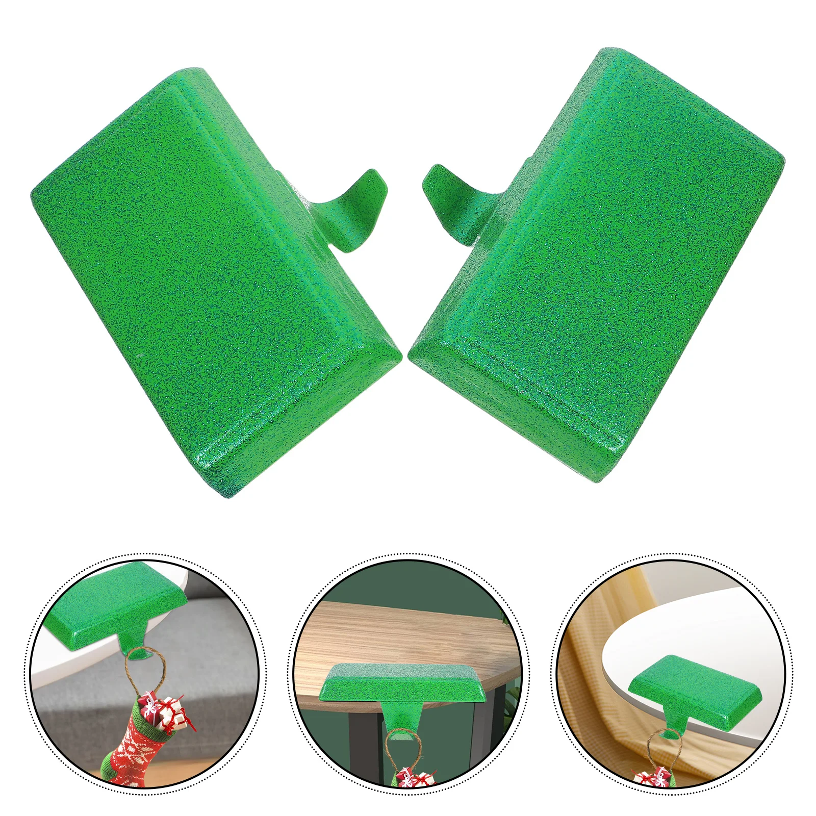 

2Pcs Stocking Hooks for Mantel Fireplace Heavy Duty Iron Hangers Holiday Home Decoration Organized Festive Look