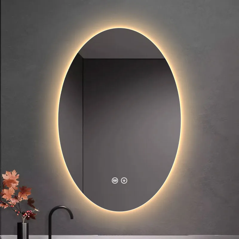 Nordic Led Lights Bathroom Mirror Shaving Modern Makeup Shower Bathroom Mirror Vanity Fogless Espejo Pared Home Accessories