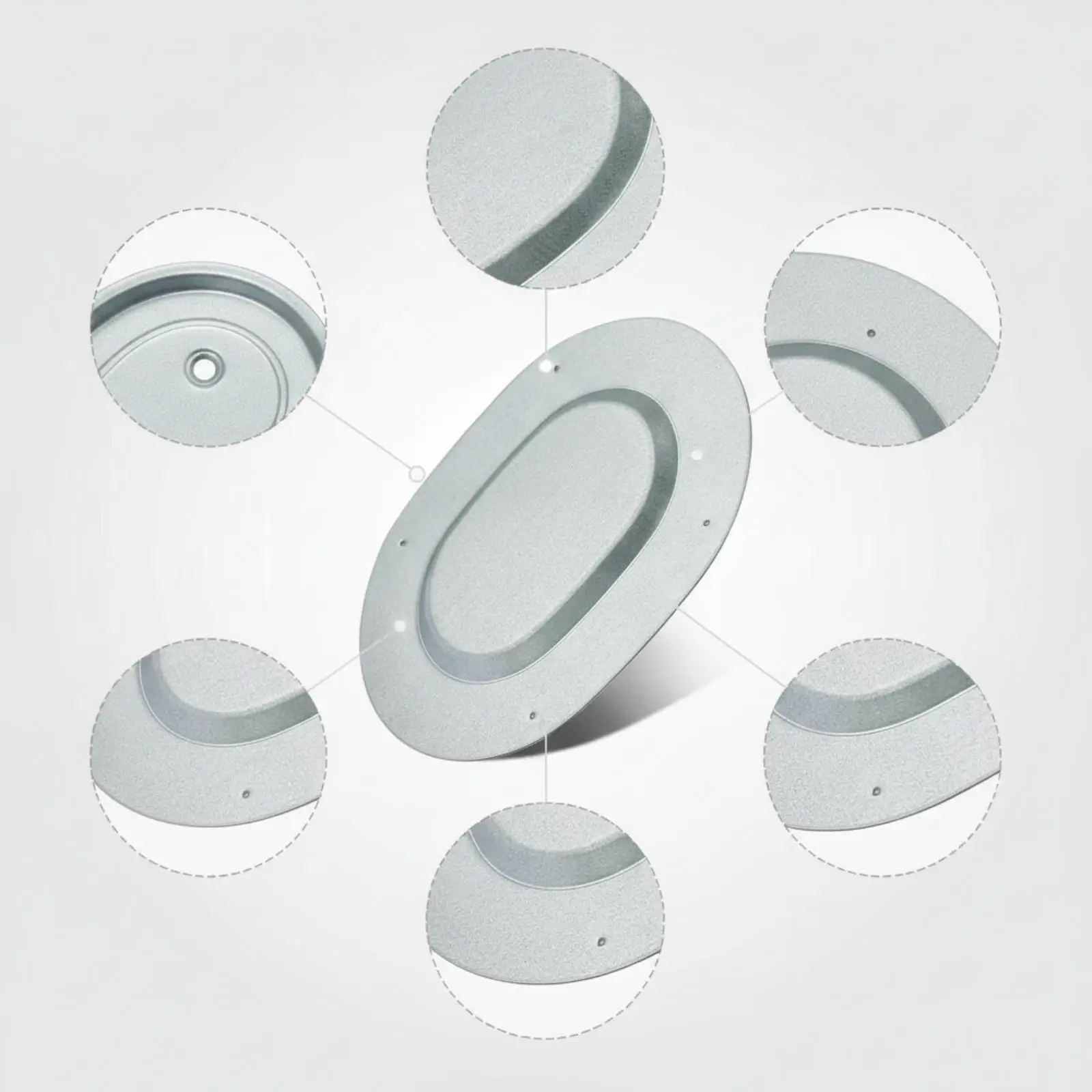Oval Automotive Drain Plug Floor Hole Seal Stainless Steel Low Profile Trunk Cover Kit for Restorers
